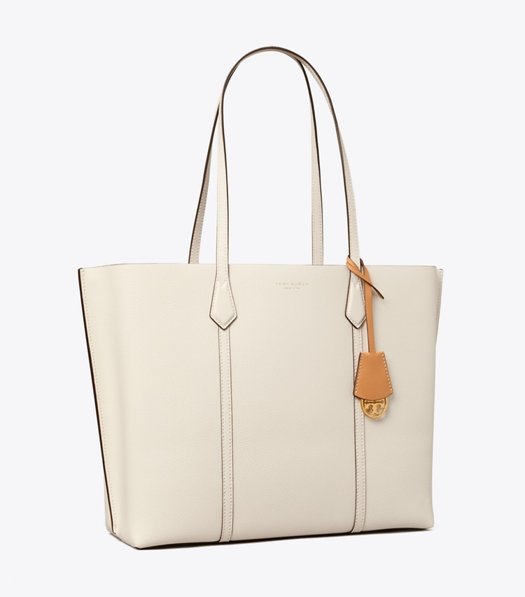 TORY BURCH WOMEN'S PERRY TRIPLE-COMPARTMENT TOTE BAG - New Ivory - Click Image to Close