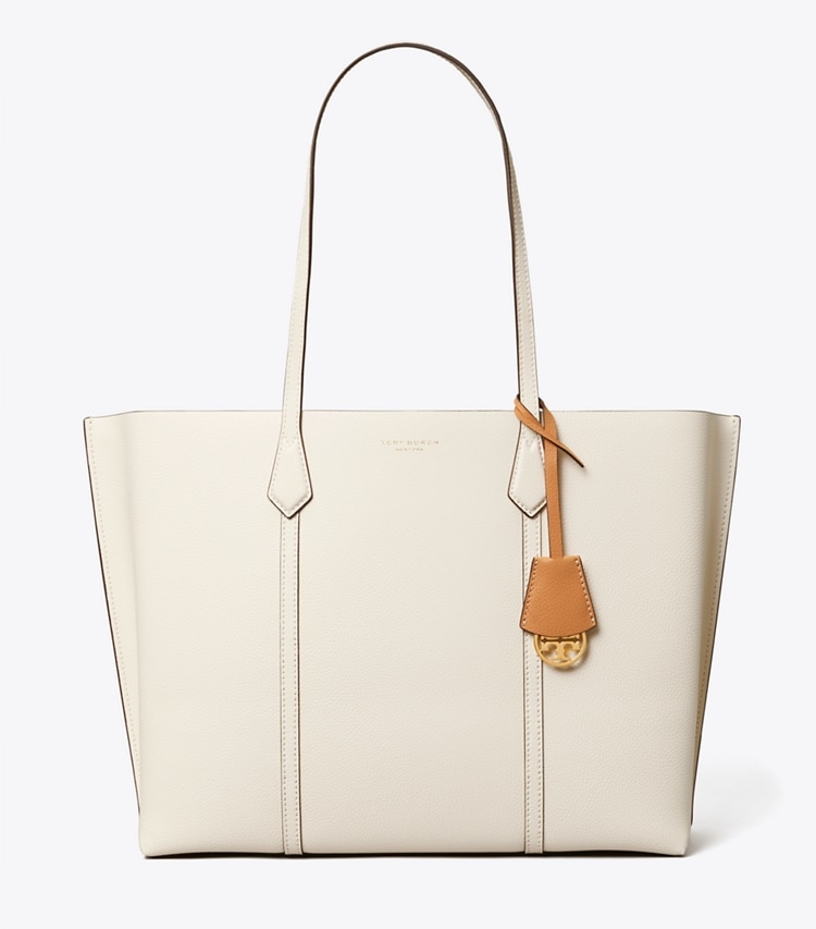 TORY BURCH WOMEN'S PERRY TRIPLE-COMPARTMENT TOTE BAG - New Ivory - Click Image to Close